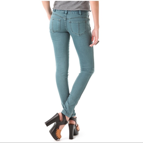 Free People Millennium Turquoise Skinny Jeans - Picture 4 of 5